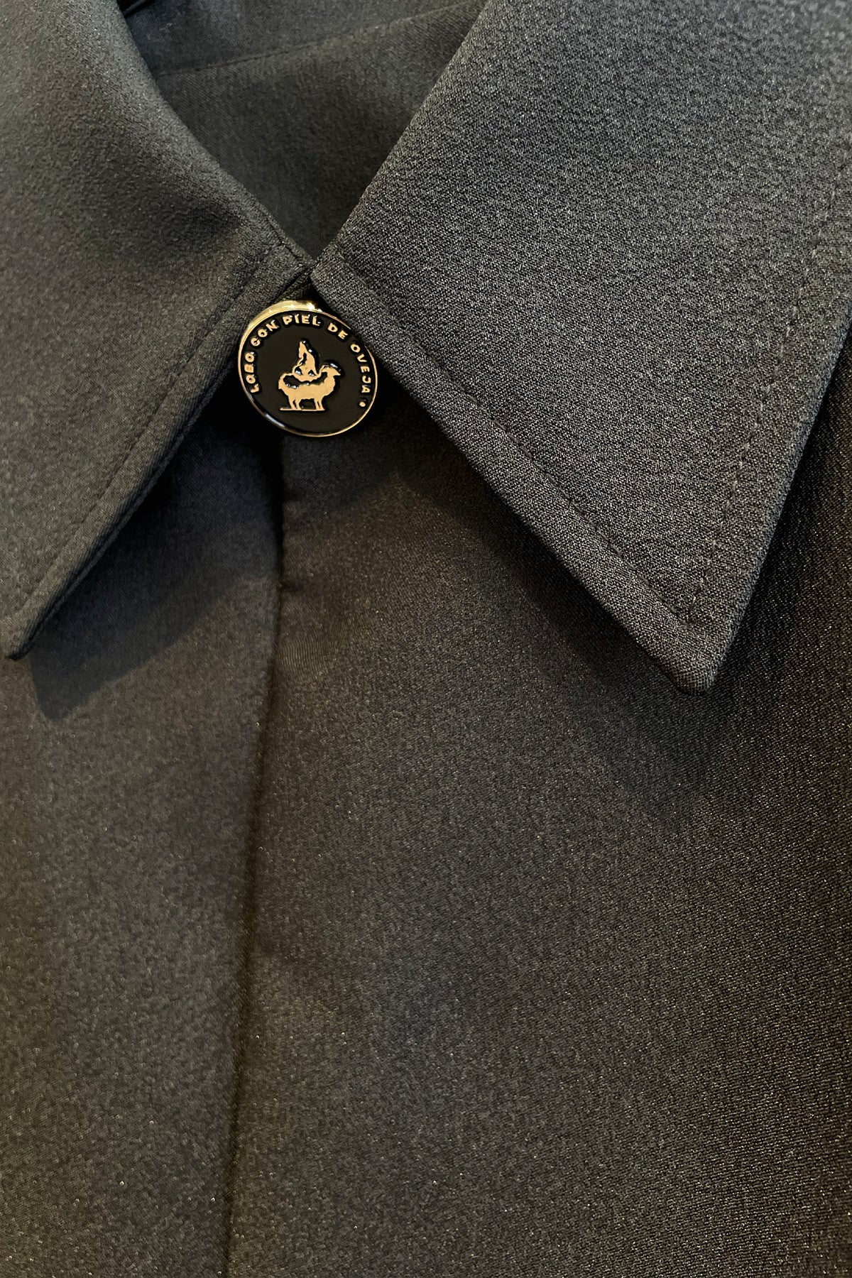 Long Crepe Overshirt / Black