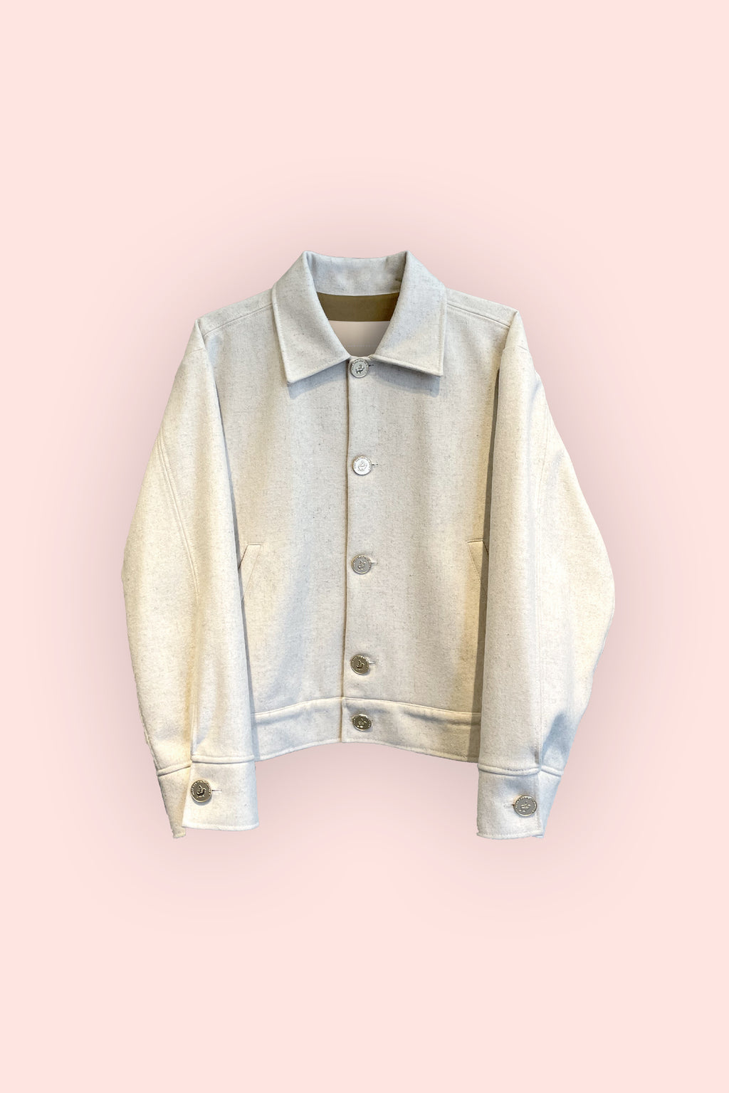 Wool Bomber / Bone