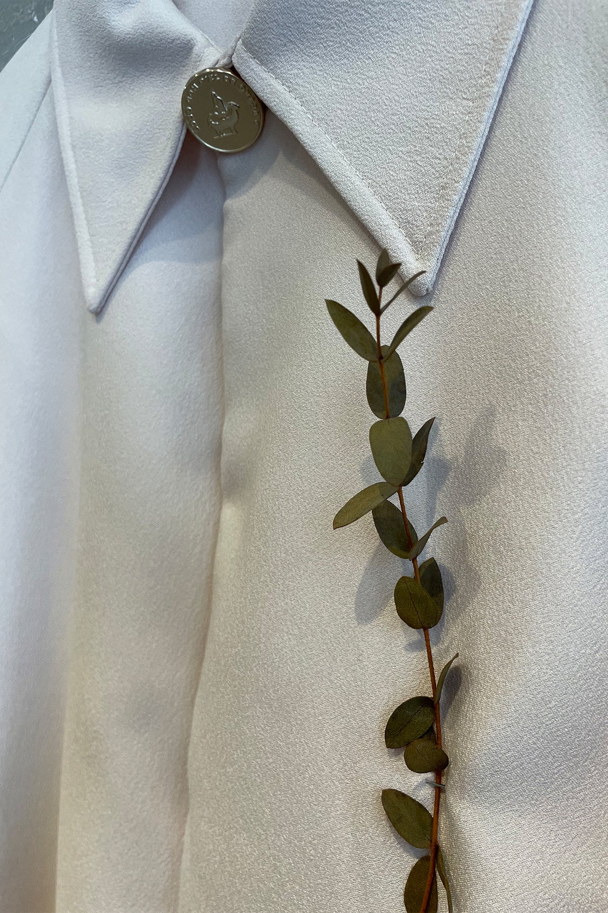 Long Crepe Overshirt / Champagne