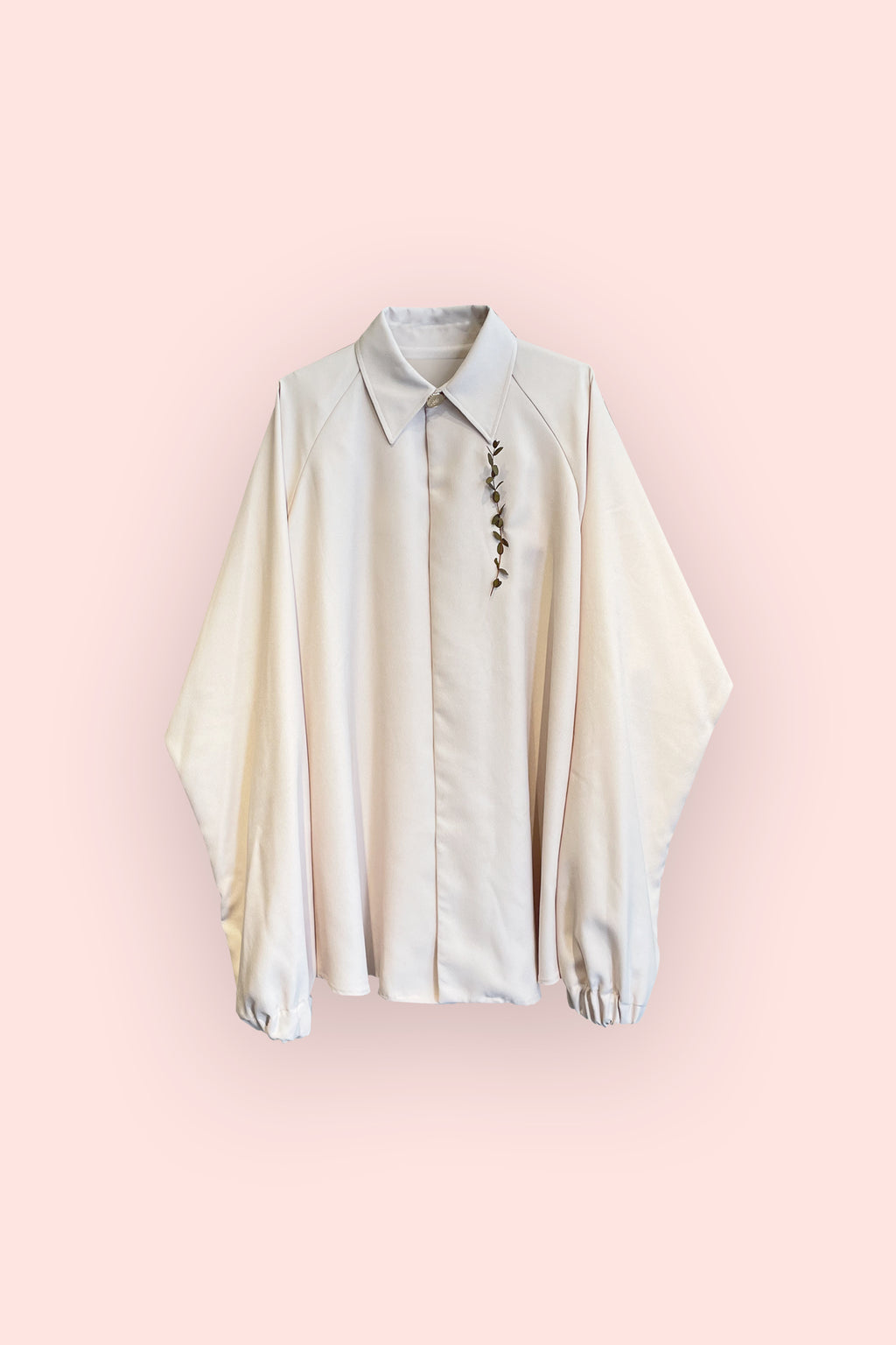 Long Crepe Overshirt / Champagne