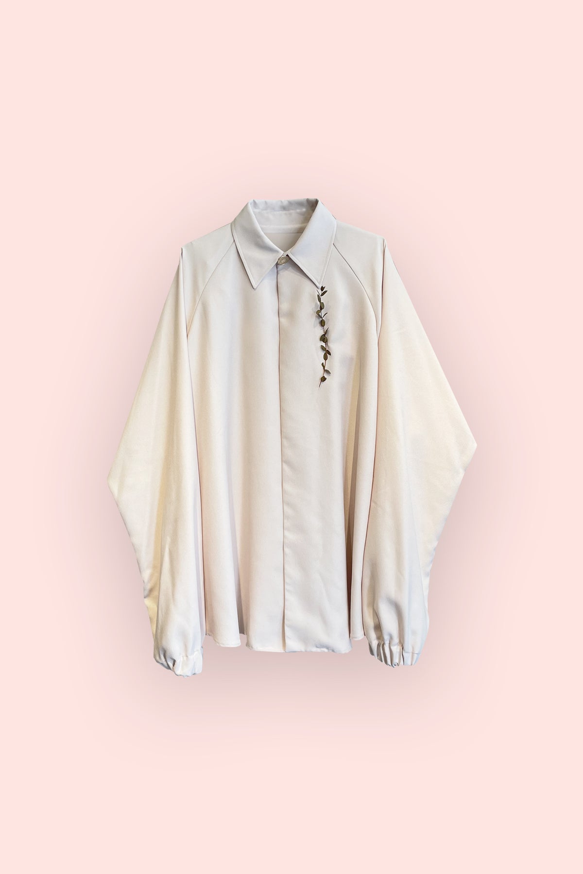 Long Crepe Overshirt / Champagne