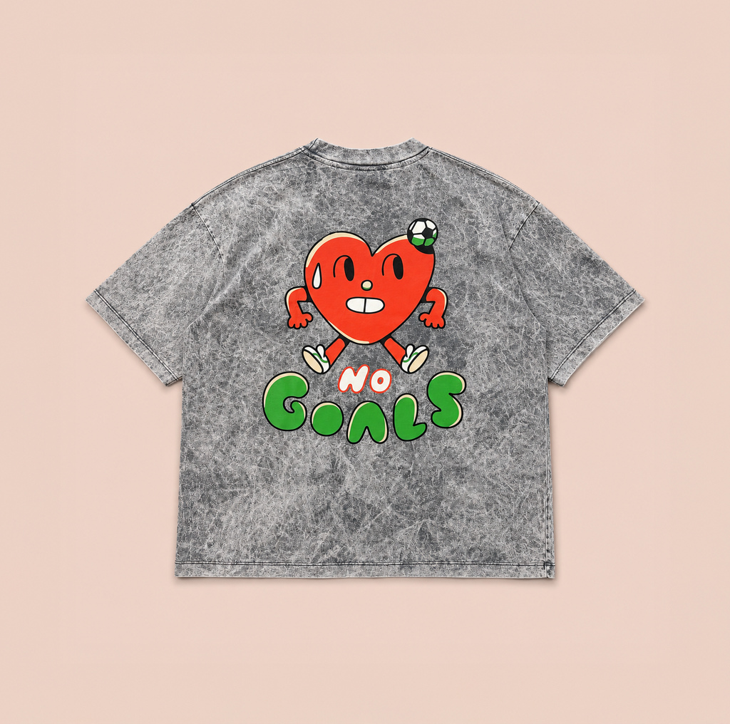 LTD EDITION NO GOALS TEE  - ACID WASH