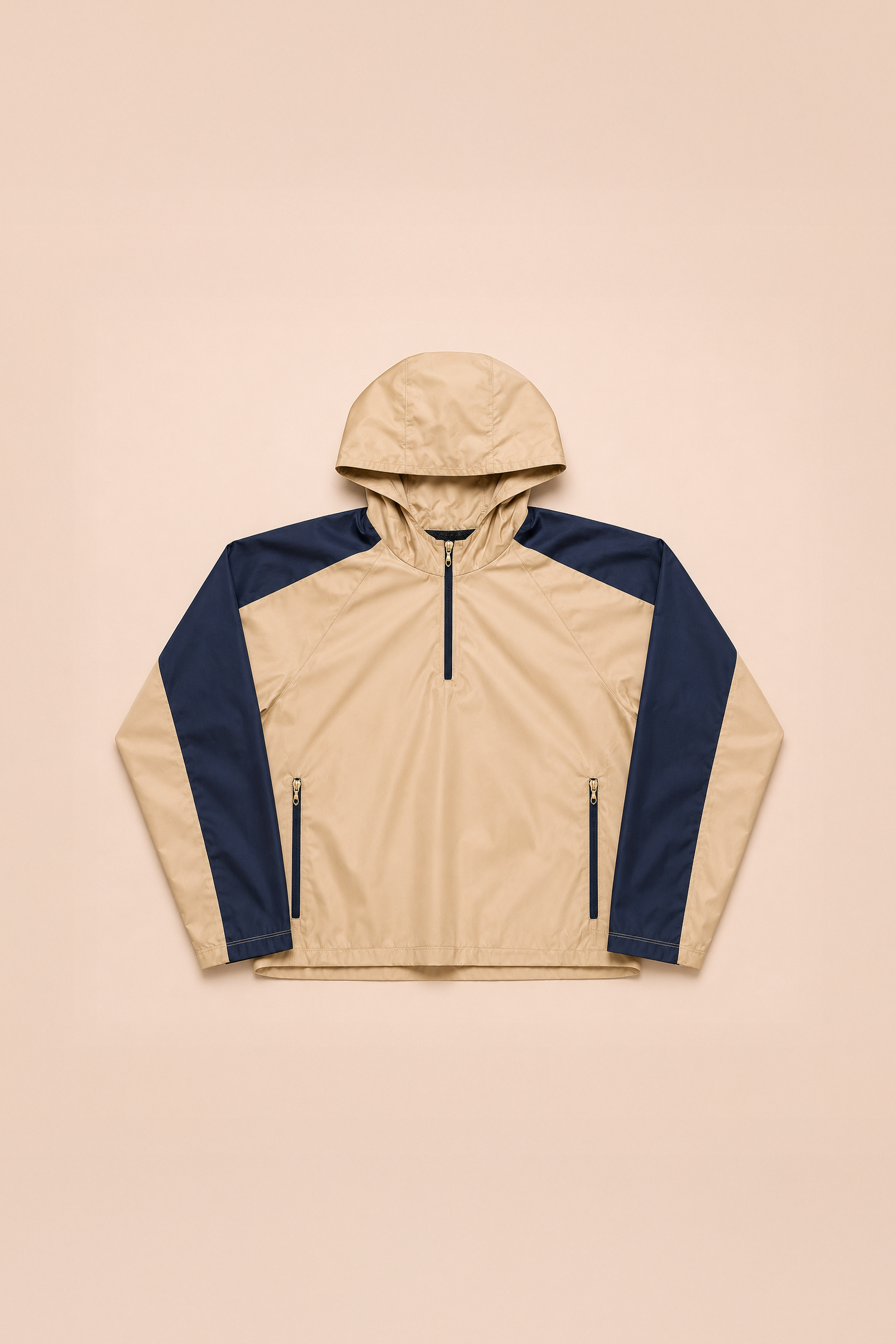 SIDELINE JACKET BEIGE AND BLUE